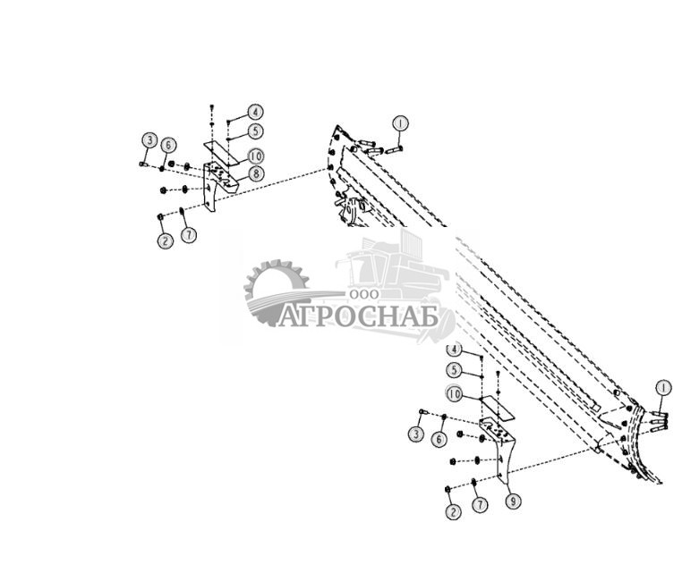 Крепления мачты встроенного регулятора уклона (IGC) (крепежные детали 34 дюйма) - ST3686 673.jpg